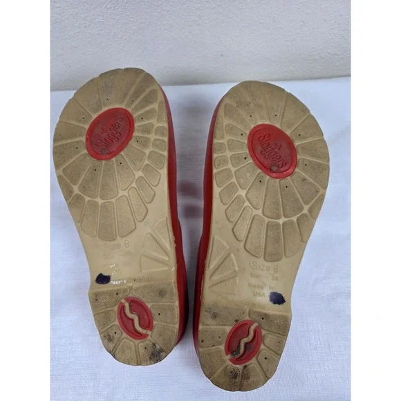 Sloggers Womens Red Waterproof Garden Clogs Shoes Slip On Sz8 Granola Gorpcore - Picture 5 of 6